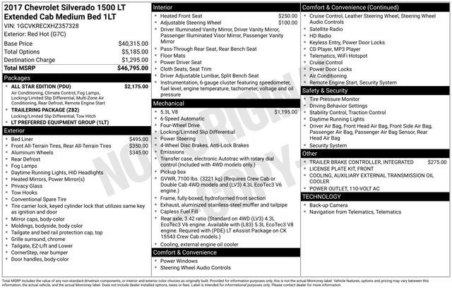 Used 2017 Chevrolet Silverado 1500 LT w/ All Star Edition image 5