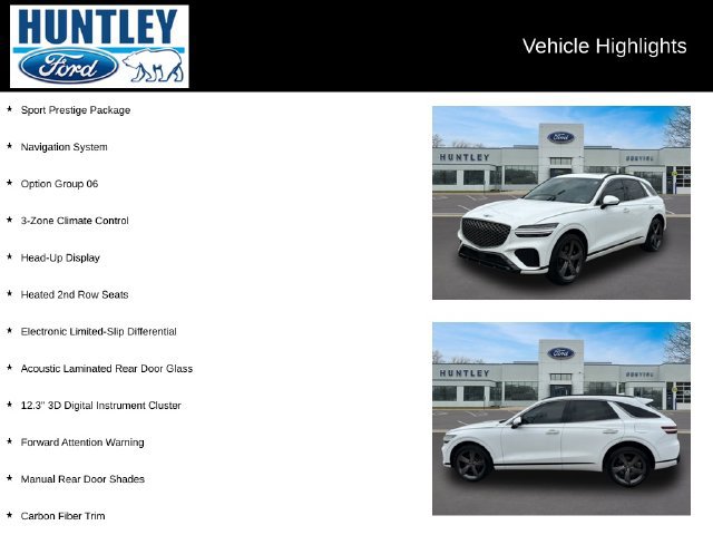 Used 2025 Genesis GV70 3.5T Sport w/ Sport Prestige Package AWD/4WD image 2