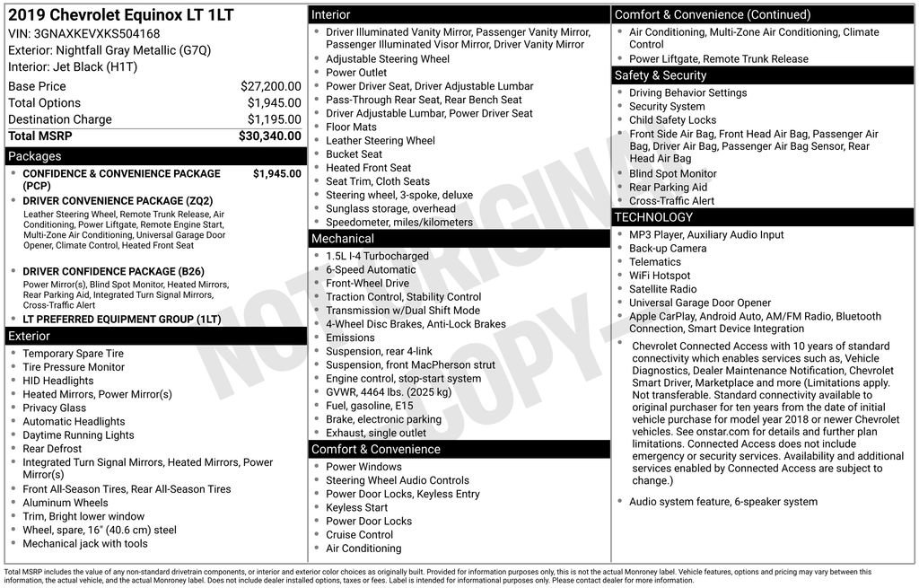 Certified 2019 Chevrolet Equinox LT FWD image 4