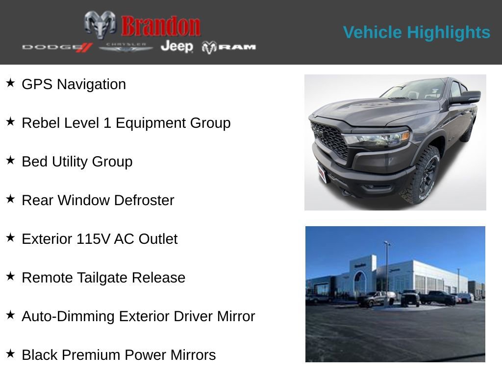 New 2026 RAM 1500 Rebel w/ Bed Utility Group image 2