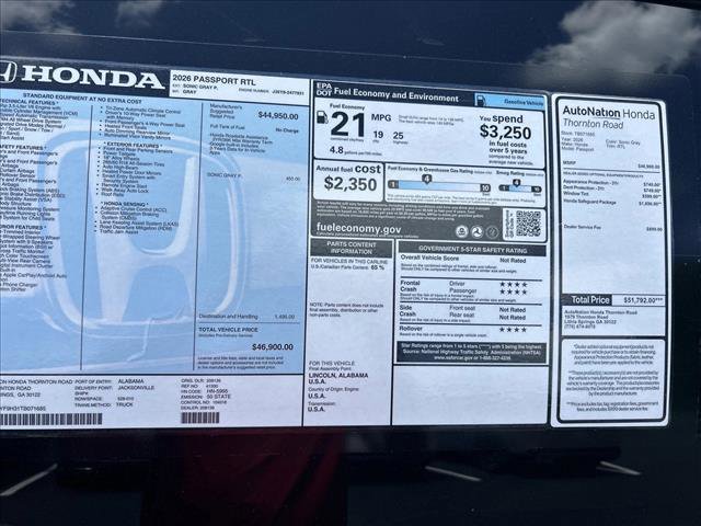 New 2026 Honda Passport RTL image 18