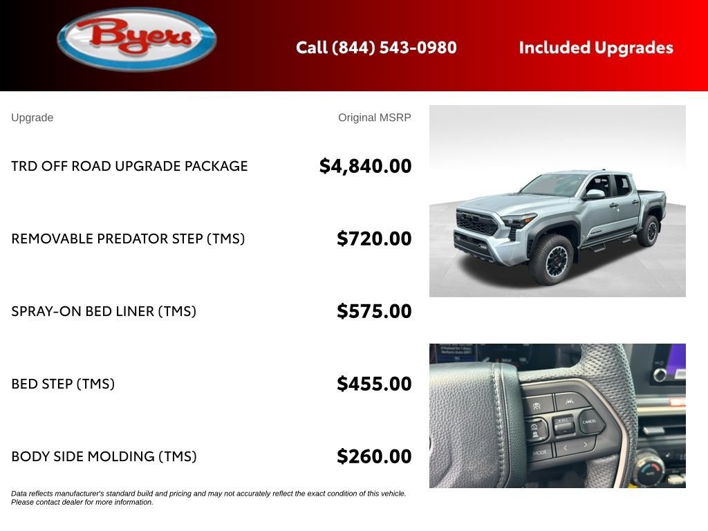 New 2026 Toyota Tacoma TRD Off-Road w/ TRD Off Road Upgrade Package AWD/4WD image 5