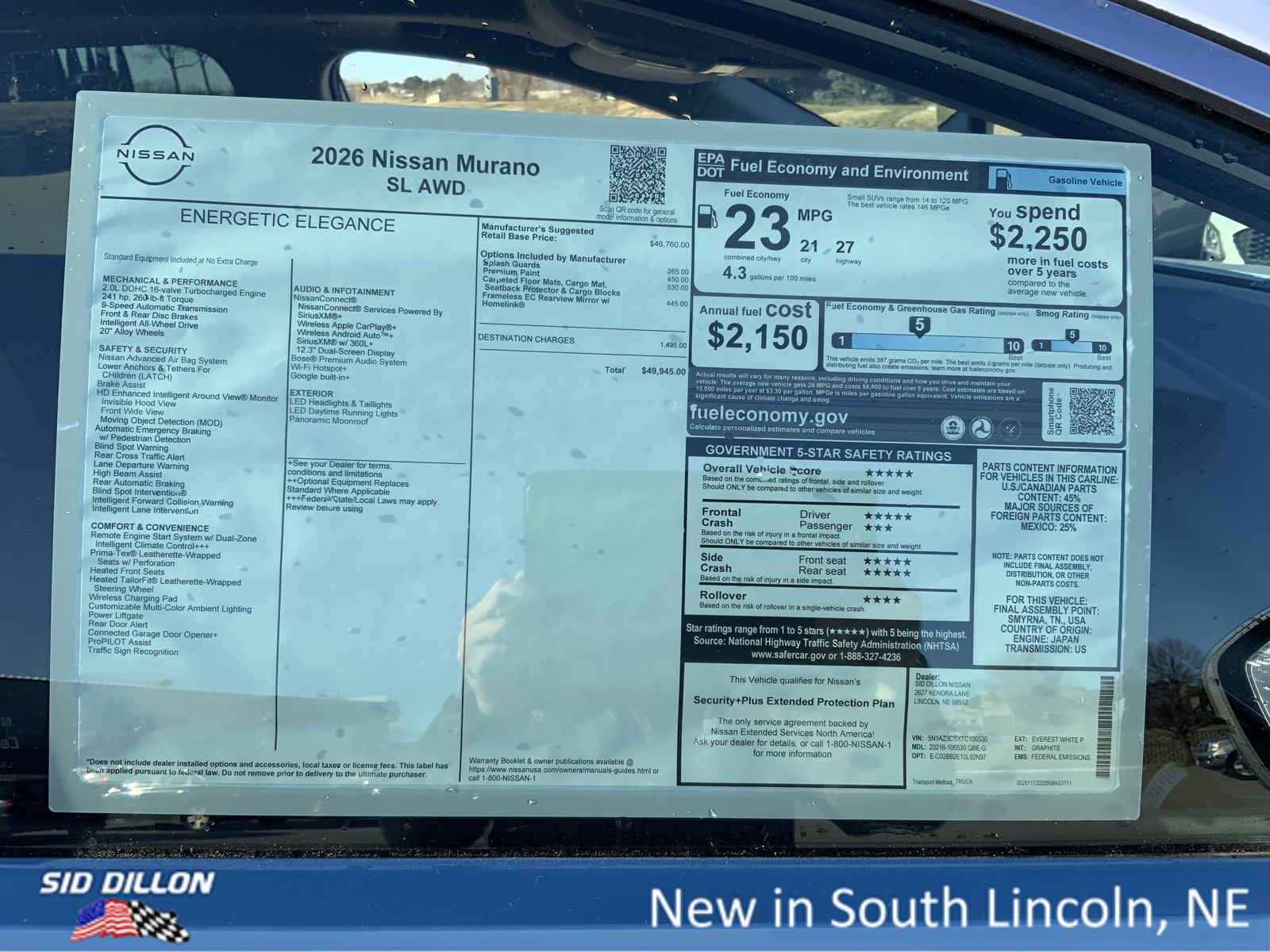 New 2026 Nissan Murano SL image 13