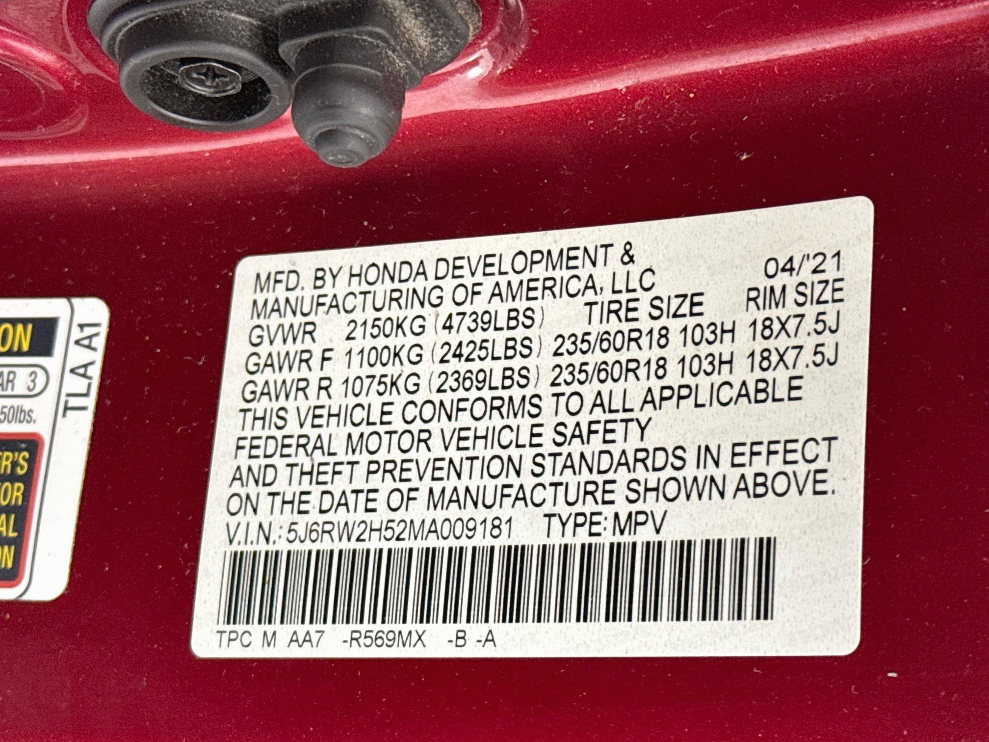 Certified 2021 Honda CR-V EX image 31