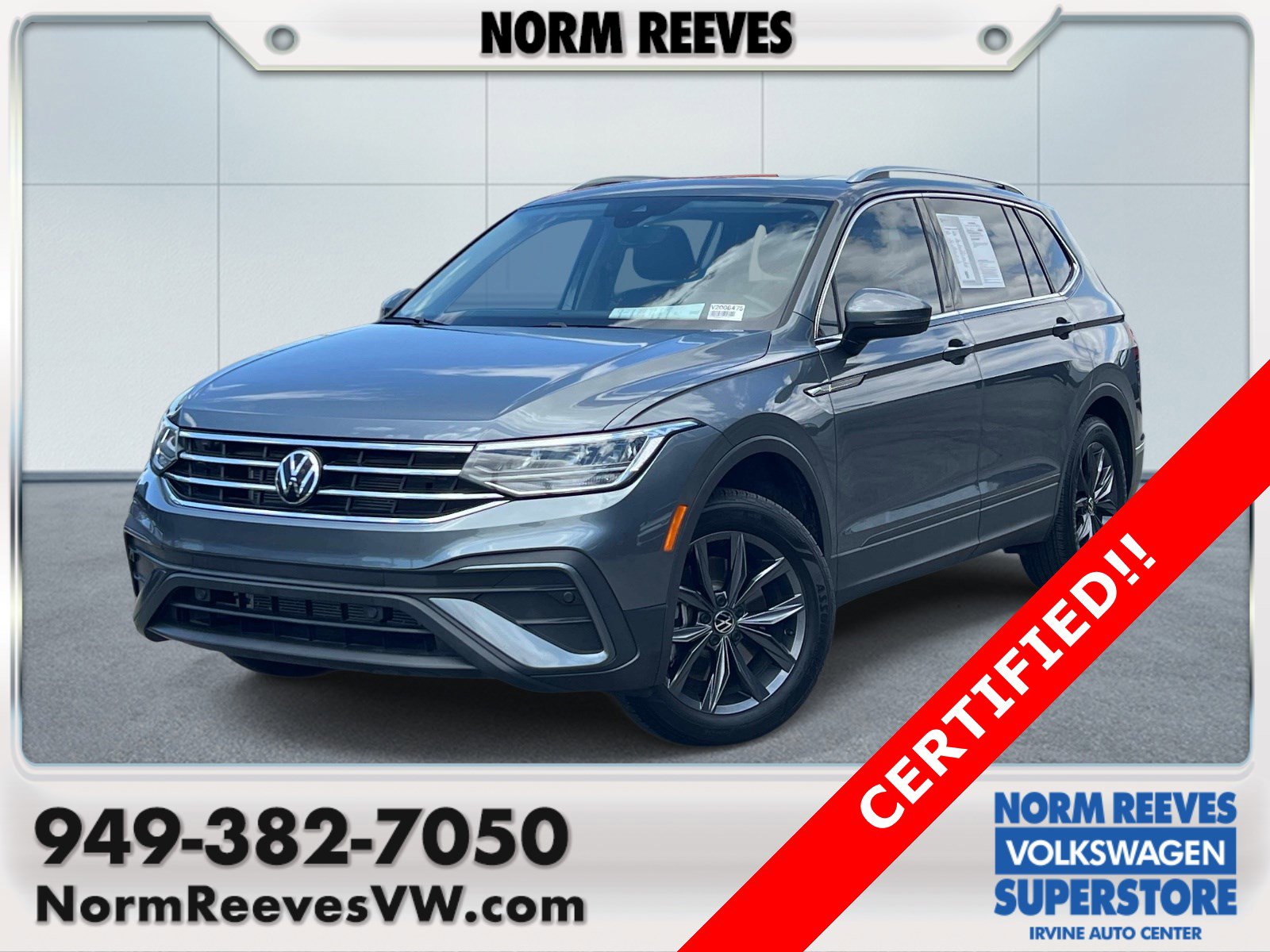 Certified 2023 Volkswagen Tiguan SE w/ Panoramic Sunroof Package FWD image 1