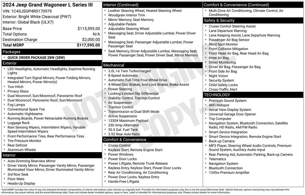 Certified 2024 Jeep Grand Wagoneer L Series III AWD/4WD image 5