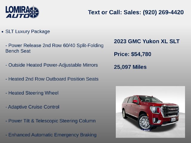 Used 2023 GMC Yukon XL SLT w/ SLT Luxury Package AWD/4WD image 21