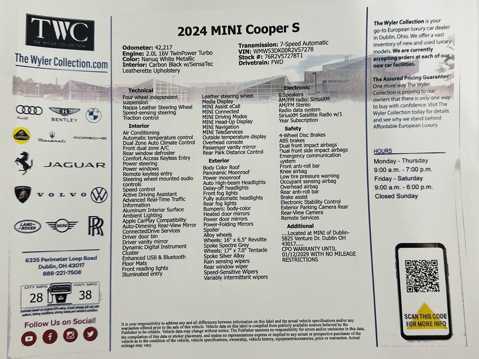Used 2024 MINI Cooper S FWD image 46
