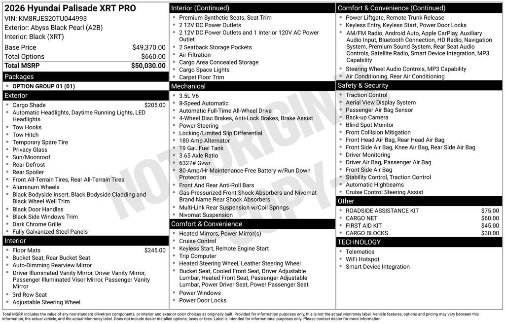 New 2026 Hyundai Palisade XRT Pro image 4