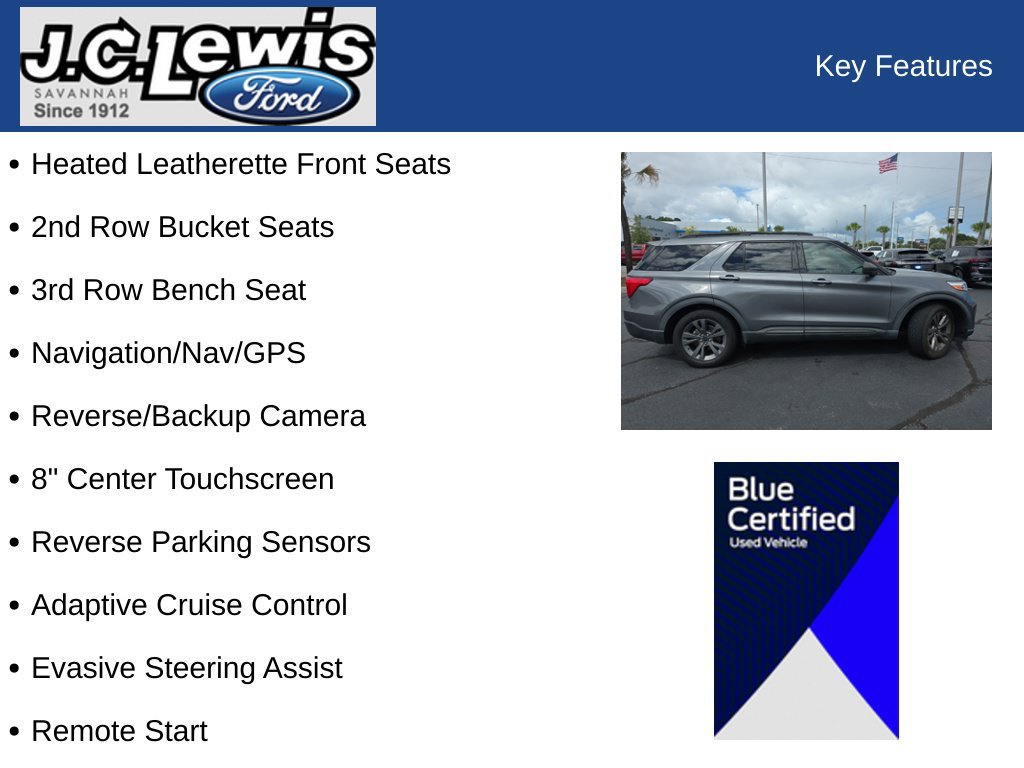 Certified 2021 Ford Explorer XLT w/ Equipment Group 202A RWD image 10