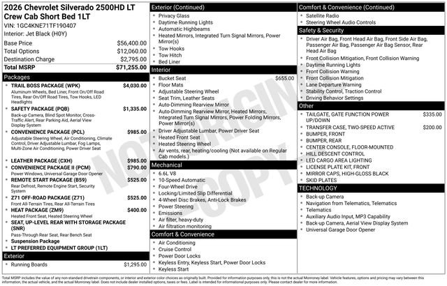 Used 2026 Chevrolet Silverado 2500 LT w/ Trail Boss Package AWD/4WD image 40
