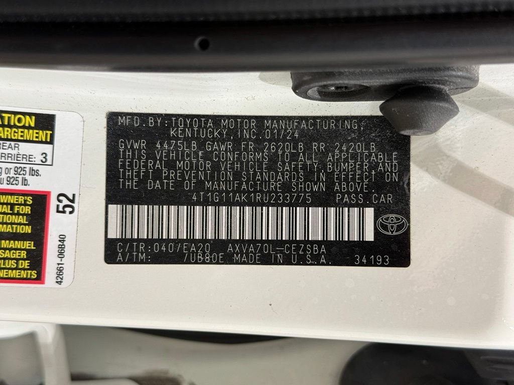 Certified 2024 Toyota Camry SE FWD image 27