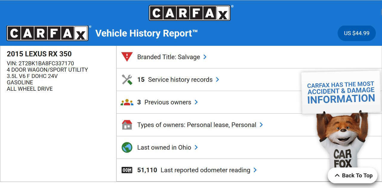 Used 2015 Lexus RX 350 AWD image 50