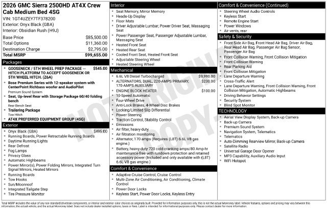 New 2026 GMC Sierra 2500 AT4X AWD/4WD image 4