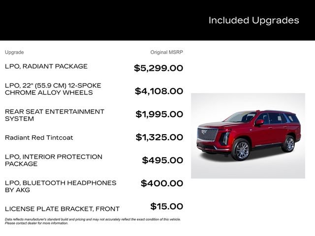 New 2026 Cadillac Escalade Luxury w/ LPO, Radiant Package AWD/4WD image 3