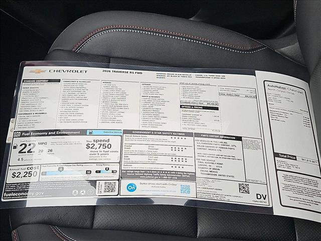 New 2026 Chevrolet Traverse RS w/ LPO, Floor Liner Package image 18