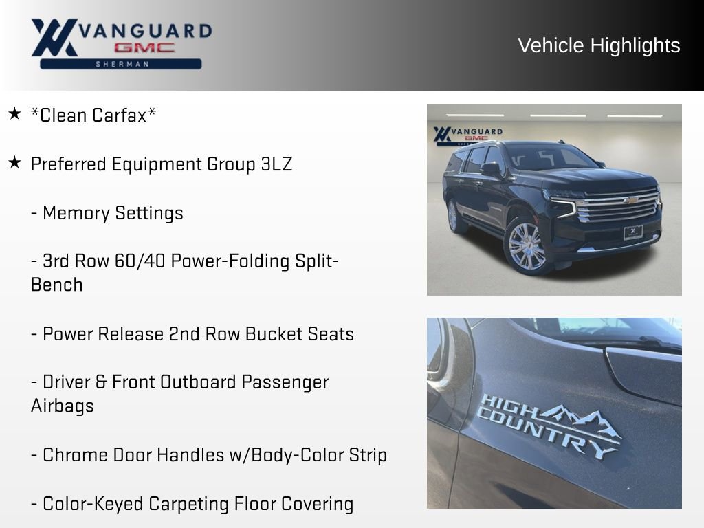 Used 2023 Chevrolet Suburban High Country w/ LPO, Illumination Package image 5