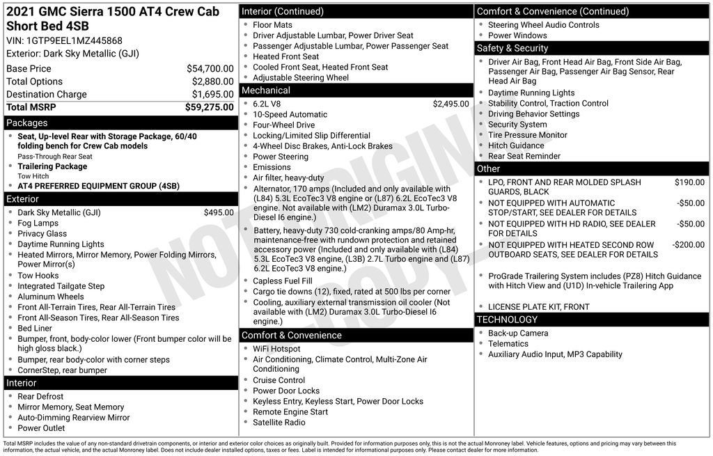Used 2021 GMC Sierra 1500 AT4 AWD/4WD image 57