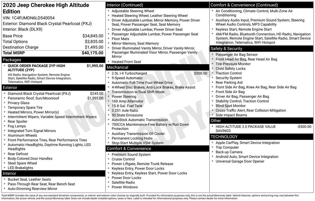 Used 2020 Jeep Cherokee High Altitude image 2