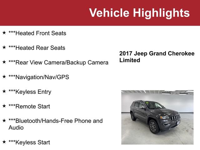 Used 2017 Jeep Grand Cherokee Limited AWD/4WD image 2