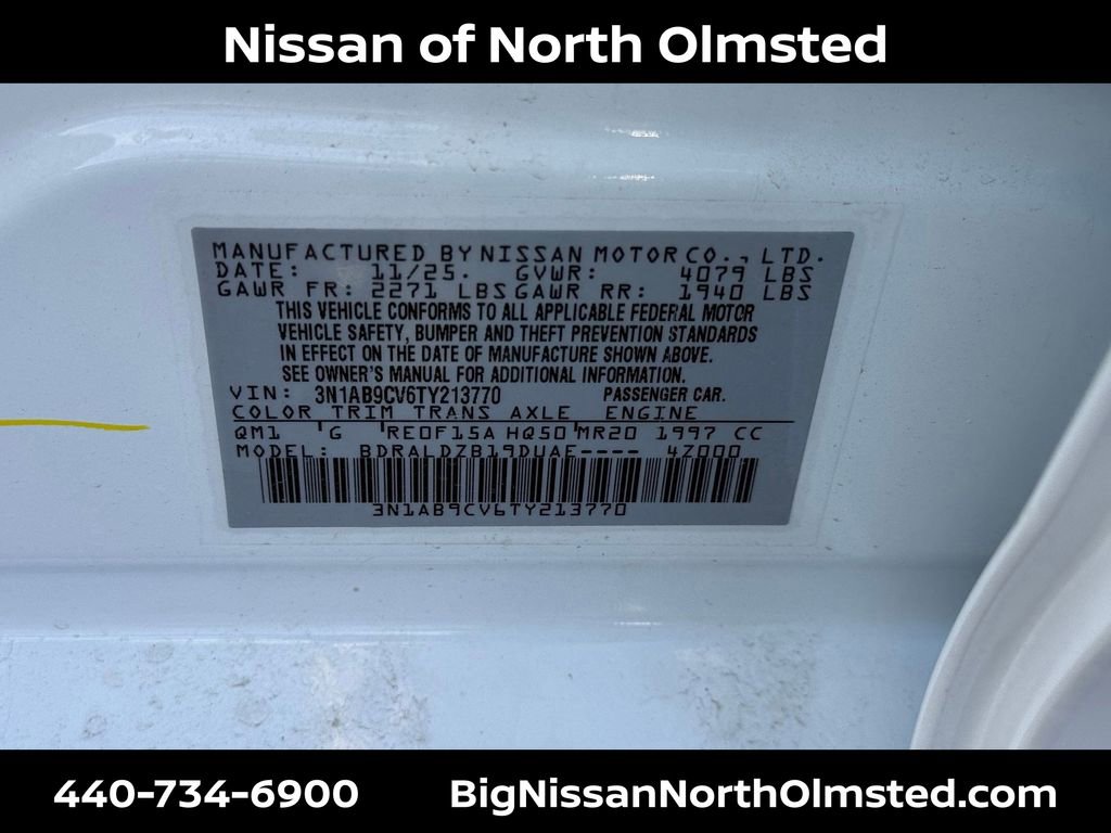 New 2026 Nissan Sentra SV w/ SV Convenience Package image 20