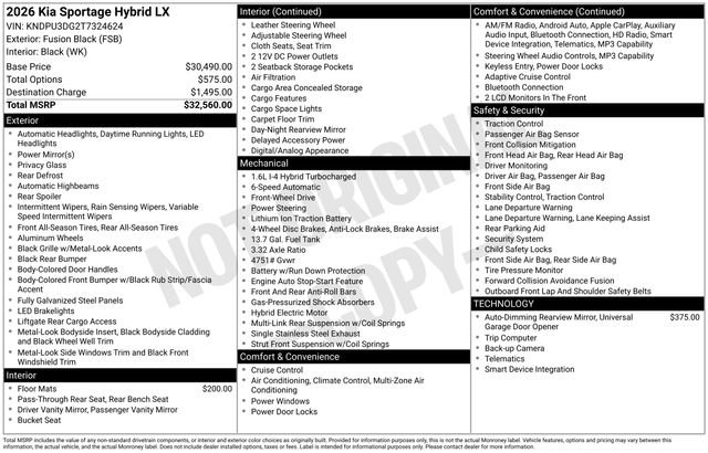 Used 2026 Kia Sportage LX FWD image 27