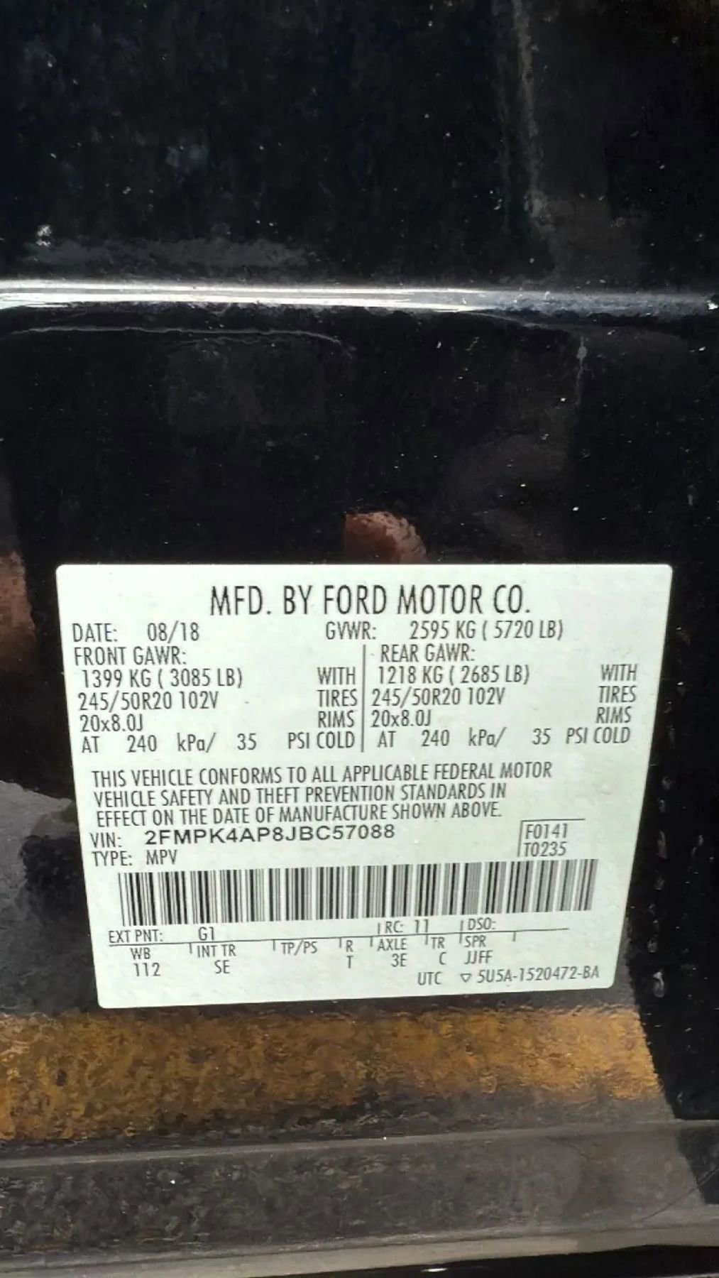 Used 2018 Ford Edge Sport w/ Ford Safe & Smart Package image 33