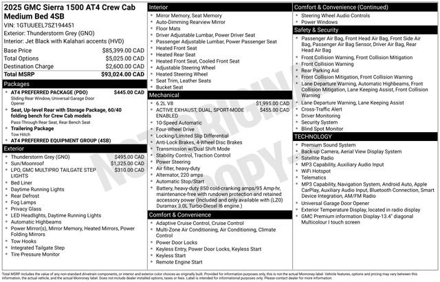 Used 2025 GMC Sierra 1500 AT4 w/ AT4 Preferred Package image 41