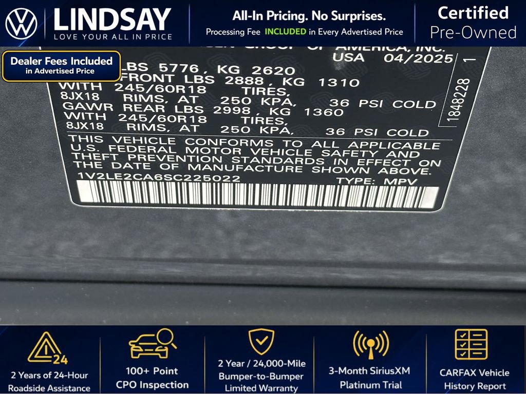 Certified 2025 Volkswagen Atlas Cross Sport SE AWD/4WD image 27