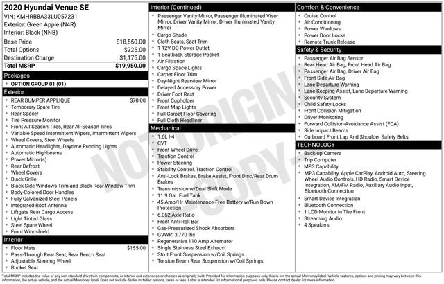 Used 2020 Hyundai Venue SE FWD image 7