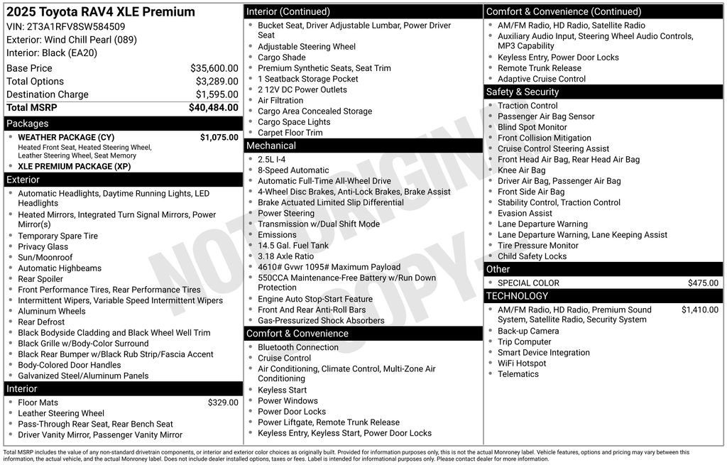 Used 2025 Toyota RAV4 XLE Premium w/ Weather Package AWD/4WD image 6