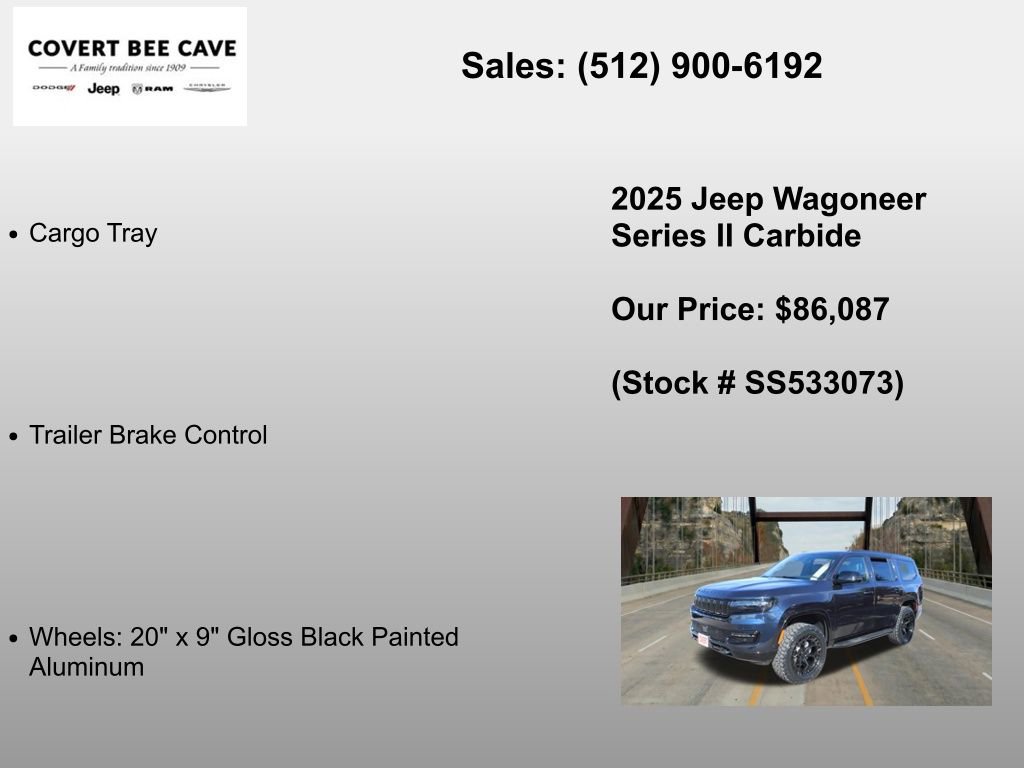 New 2025 Jeep Wagoneer Series II w/ HD Trailer Tow Package AWD/4WD image 12
