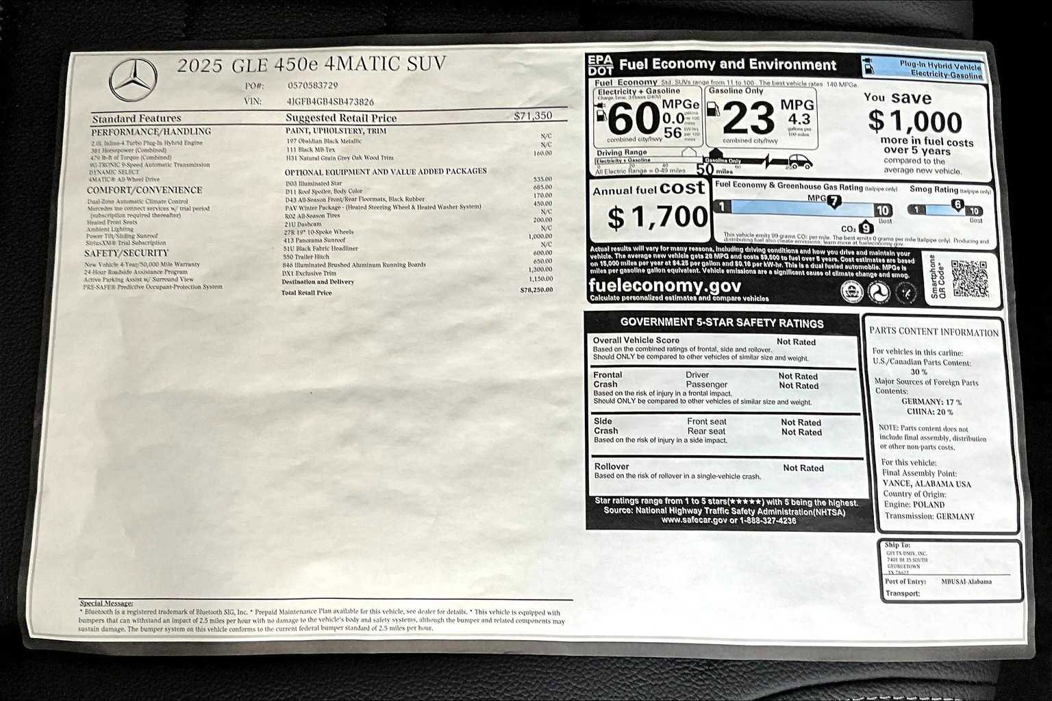 New 2025 Mercedes-Benz GLE 450e GLE 450e image 22