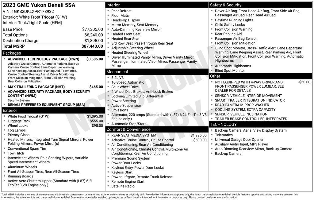 Certified 2023 GMC Yukon Denali w/ Advanced Technology Package image 13