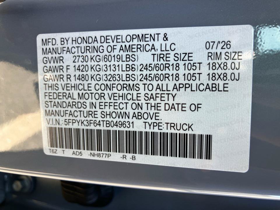 New 2026 Honda Ridgeline TrailSport image 35