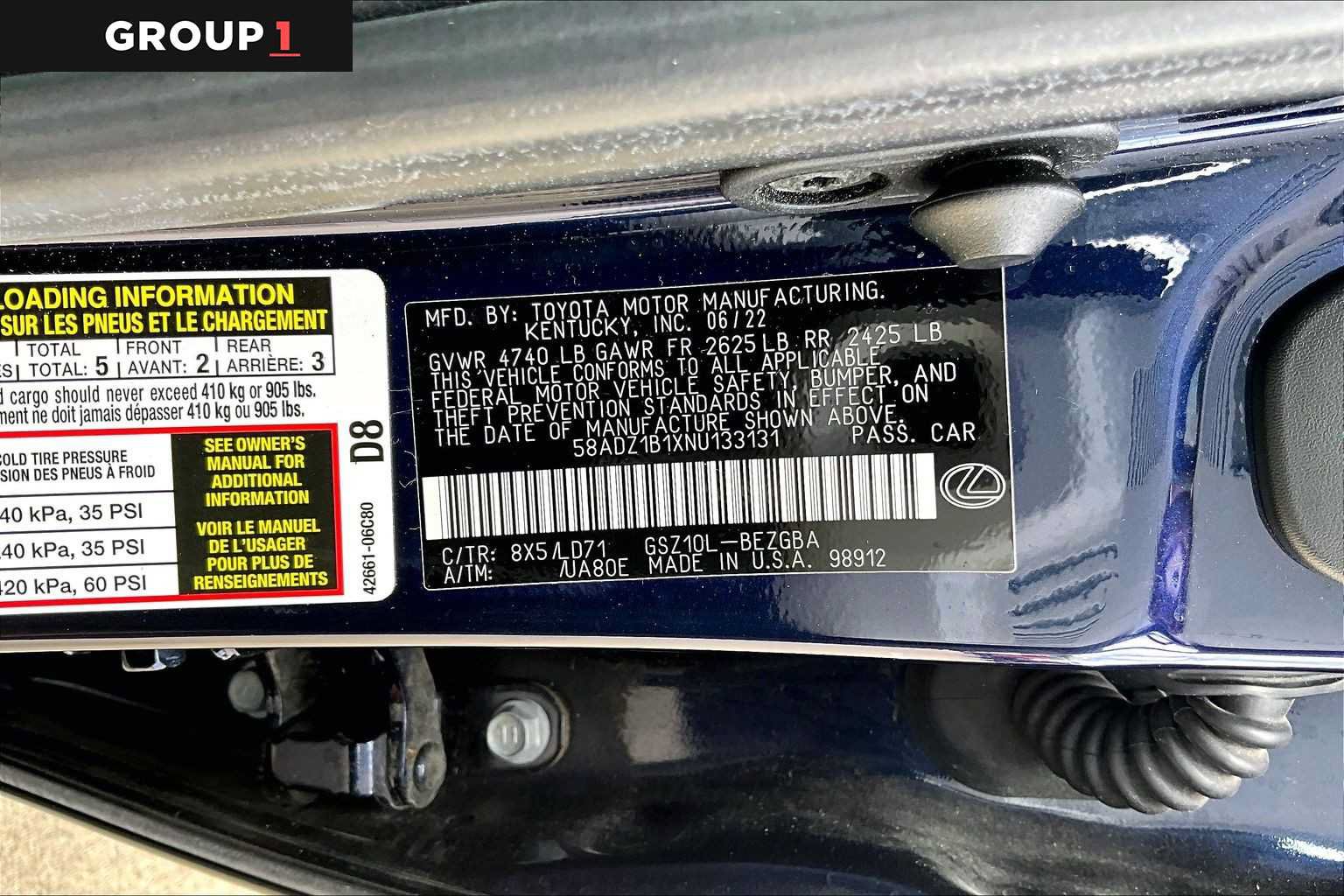 Certified 2022 Lexus ES 350 w/ Premium Package FWD image 34
