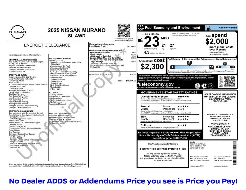Used 2025 Nissan Murano SL w/ Cargo Package AWD/4WD image 32