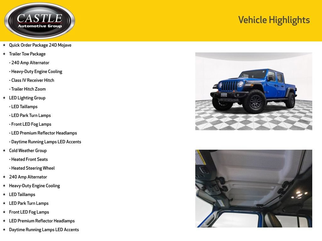 Used 2023 Jeep Gladiator Mojave w/ LED Lighting Group AWD/4WD image 4