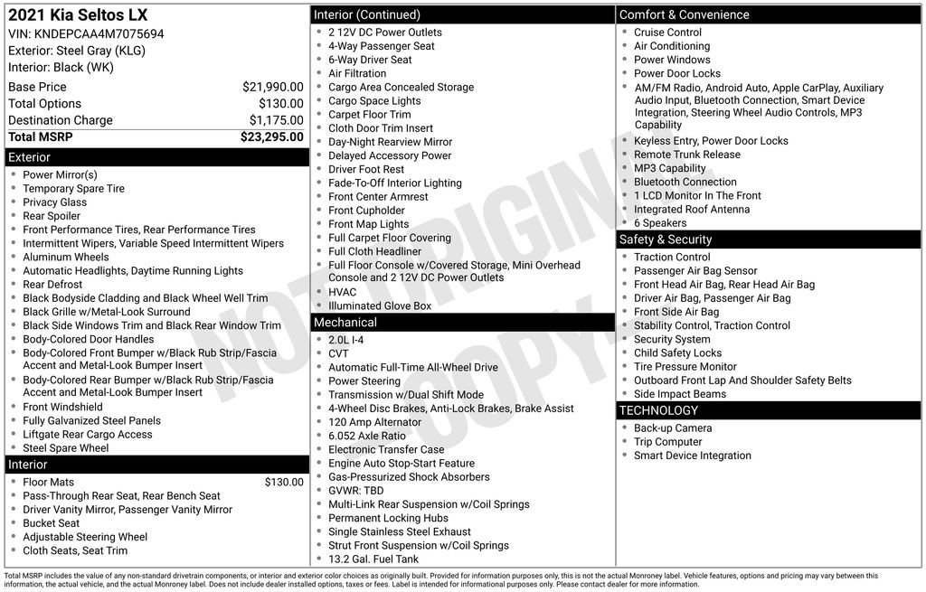 Used 2021 Kia Seltos LX image 5