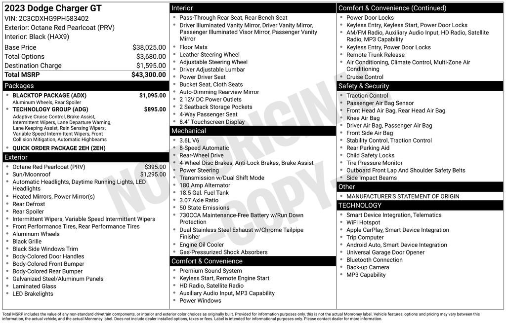 Used 2023 Dodge Charger GT w/ Blacktop Package RWD image 3