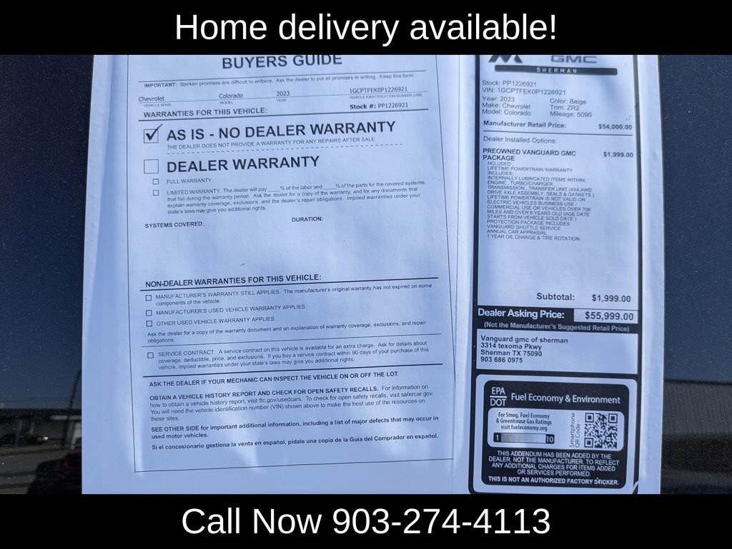 Used 2023 Chevrolet Colorado ZR2 w/ ZR2 Convenience Package III image 48