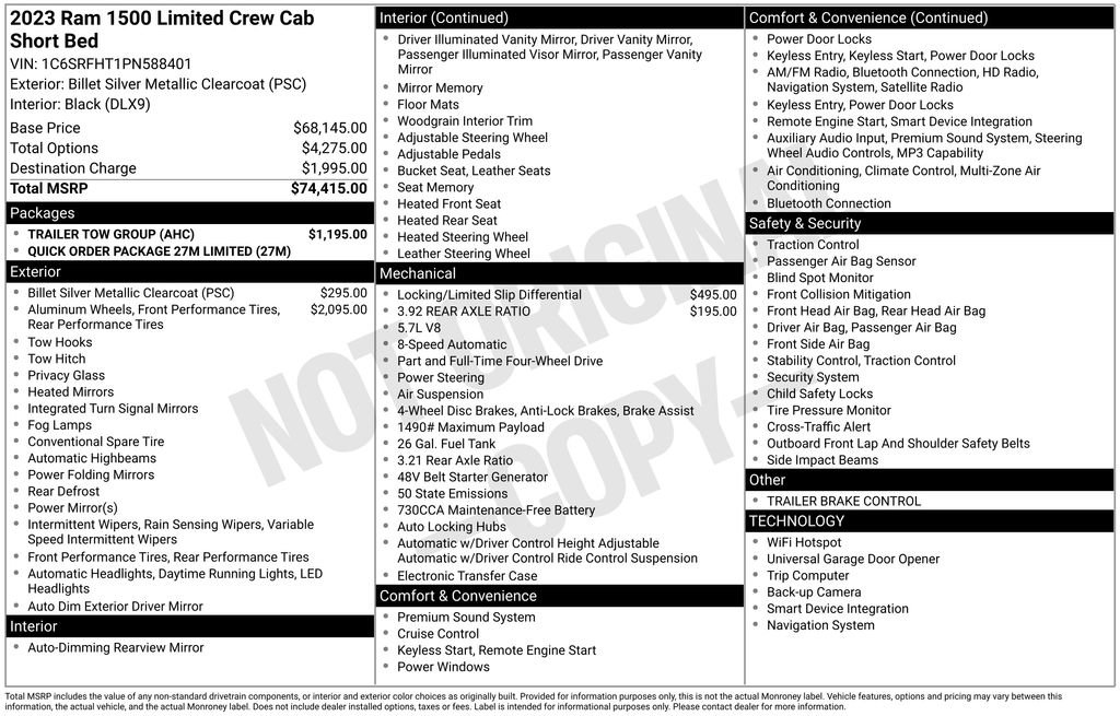 Used 2023 RAM 1500 Limited w/ Trailer Tow Group image 27