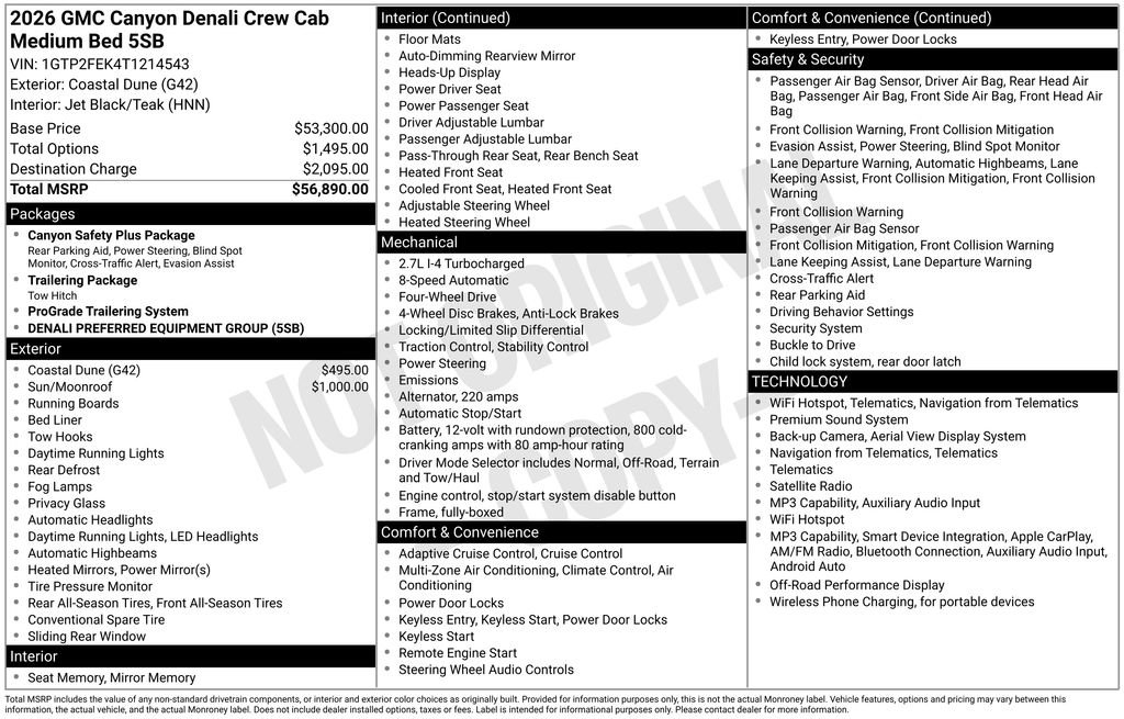 Used 2026 GMC Canyon Denali AWD/4WD image 9