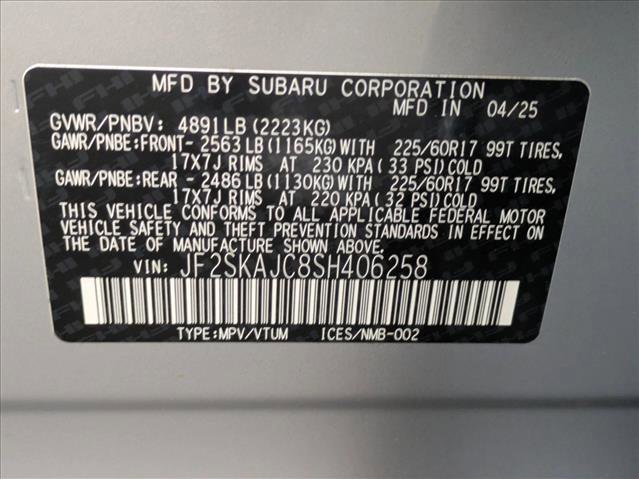 Certified 2025 Subaru Forester Wilderness w/ Convenience Package image 25