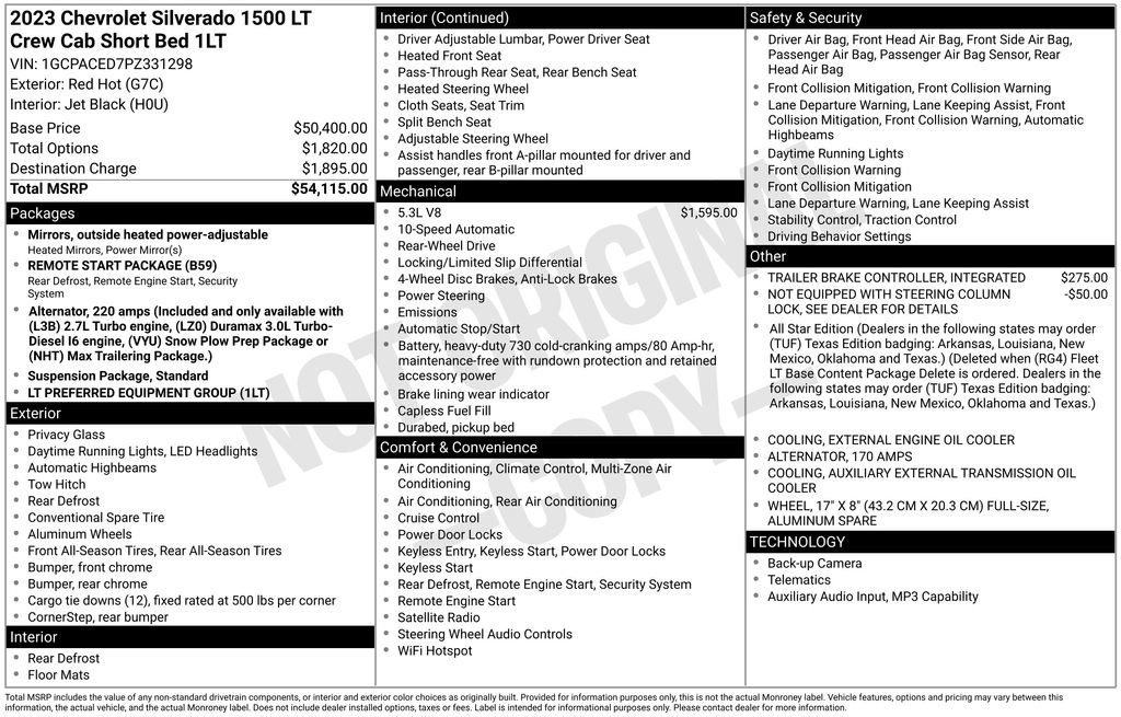 Used 2023 Chevrolet Silverado 1500 LT RWD image 10