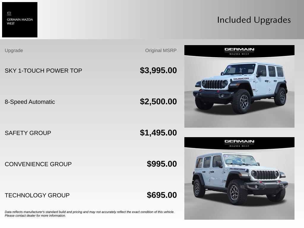Used 2025 Jeep Wrangler Unlimited Rubicon w/ Safety Group AWD/4WD image 11