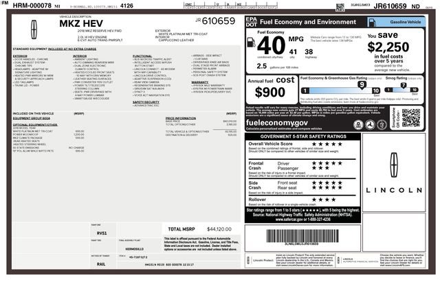 Used 2018 Lincoln MKZ Reserve w/ Climate Package FWD image 6