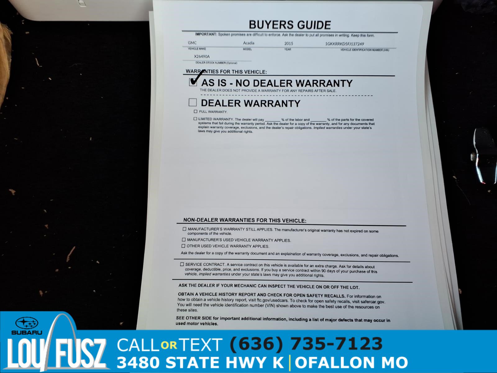 Used 2015 GMC Acadia SLT w/ Open Road Package FWD image 36