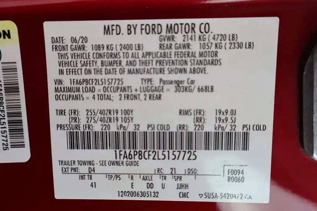 Used 2020 Ford Mustang GT Premium w/ GT Performance Package RWD image 27