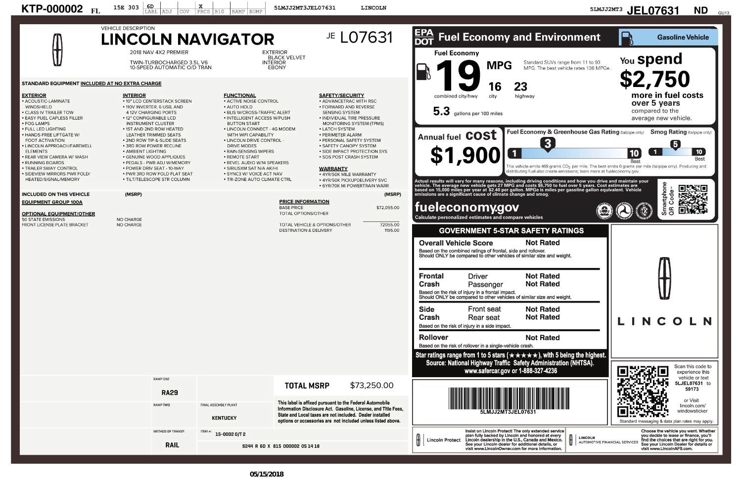 Used 2018 Lincoln Navigator Premiere RWD image 2